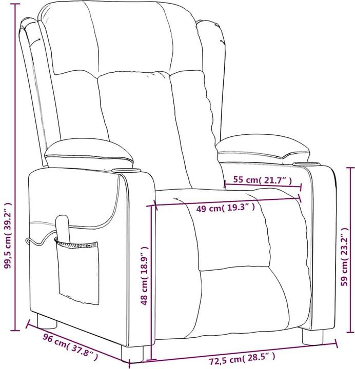 Actual product image VidaXL Electric massage chair
