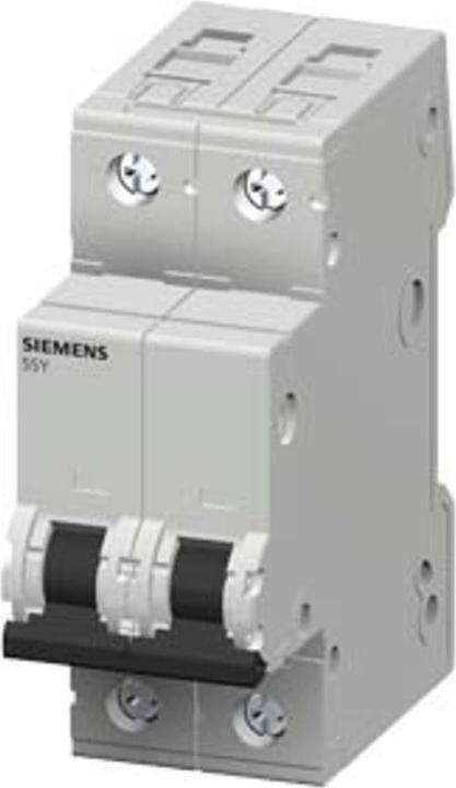 Actual product image Siemens MCB 2 Pole Type C 10kA 2A 400V