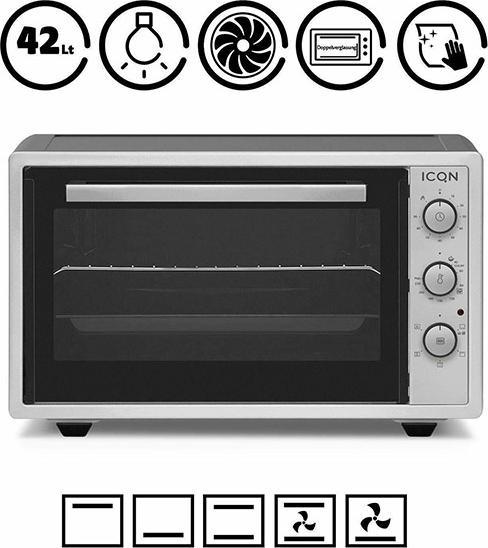 Produktbild Icqn 42 Liter Minibackofen Inox Grau