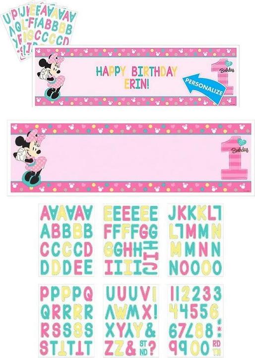 Immagine prodotto Disney Bannière plastique personnalisée Minnie Mouse 1er anniversaire