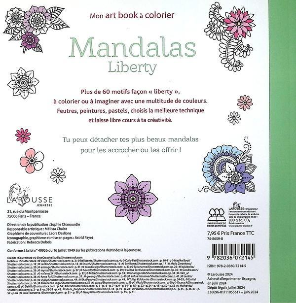 Actual product image Larousse jeunesse Mandalas : liberty : + de 60 modèles à colorier