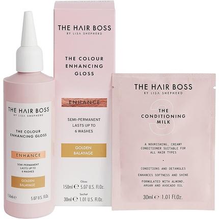 Immagine prodotto The Hair Boss By Lisa Shepherd The Colour Enhancing Gloss Golden Balayage Highlighter 150Ml (Evidenziatore Balayage dorato)