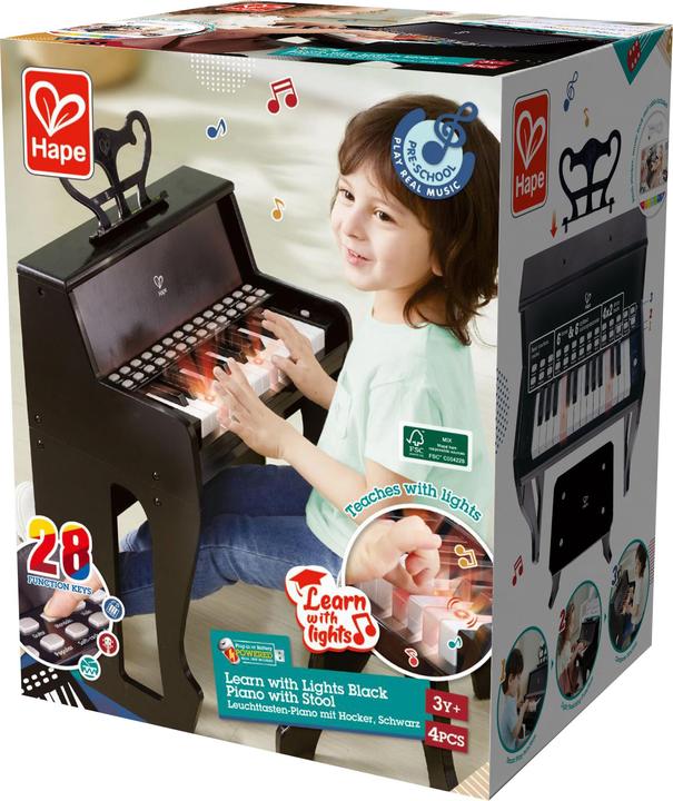 Produktbild Hape Leuchttasten-Piano mit Hocker (Multilingual)