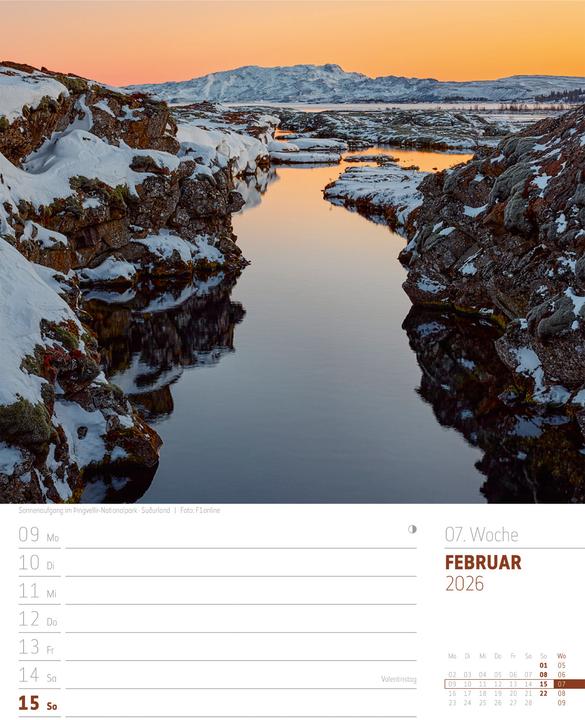Immagine prodotto Island - Die Insel aus Feuer und Eis - Wochenplaner Kalender 2026 (25 x 33 cm, Copertina rigida, Tedesco)