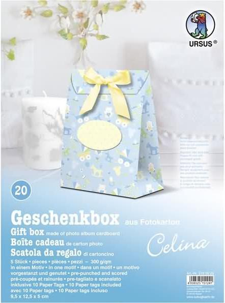 Produktbild Ursus Geschenkbox Celina 9,5x12,5x5cm VE=5 Stück Motiv: 20 (Geschenkbox, 5 x)