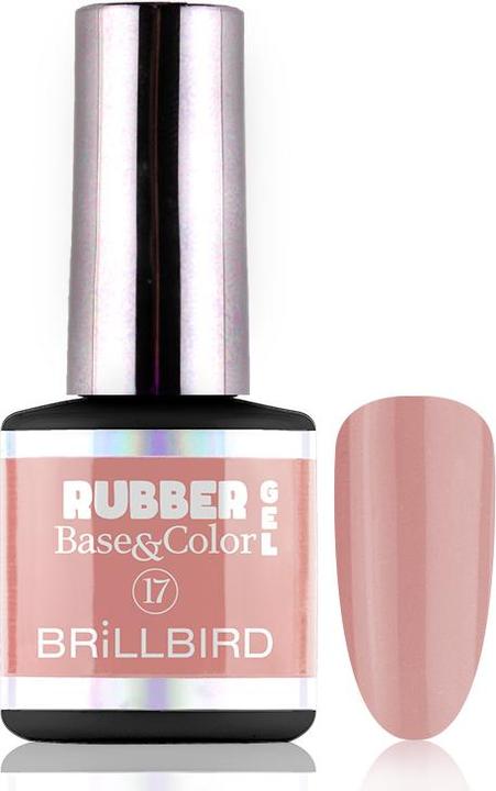 Produktbild BrillBird Rubber Gel Base&Coral #17 8ml (UV-Gel Lack)