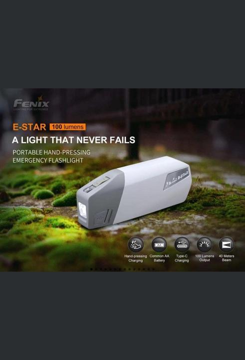 Produktbild Fenix E-STAR selbstaufladbare Taschenlampe (12.70 cm, 100 lm)