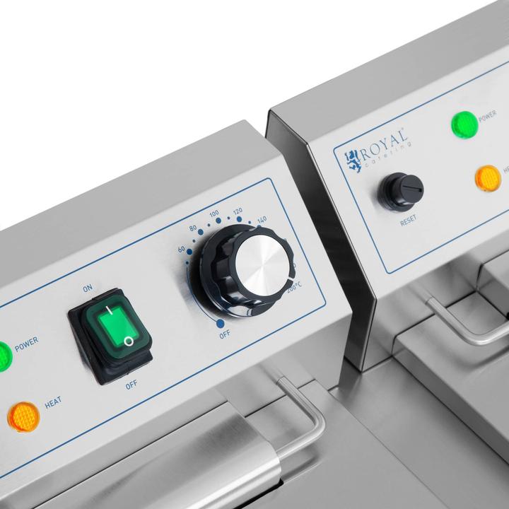 Actual product image Royal Catering Deep Fat Fryer - 2 x 11 L - - 230 V
