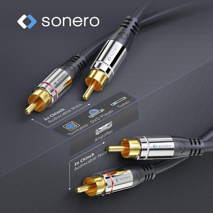 Immagine prodotto Sonero Cavo audio cinch - cinch 0,5 m (0.50 m, Cinch)