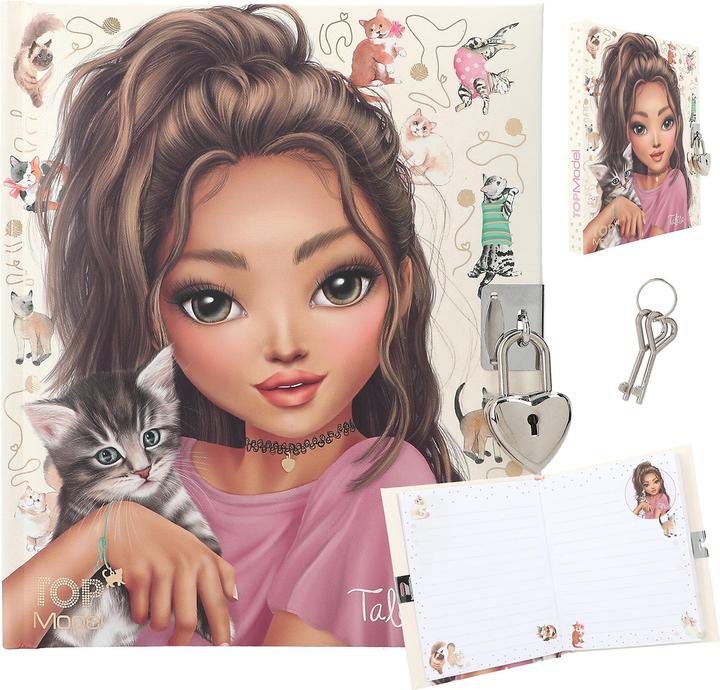 Image du produit Magni Journal intime TOPModel Kitty KITTY and DOGGY (18,5 x 15,5 x 3 cm, À rayures)