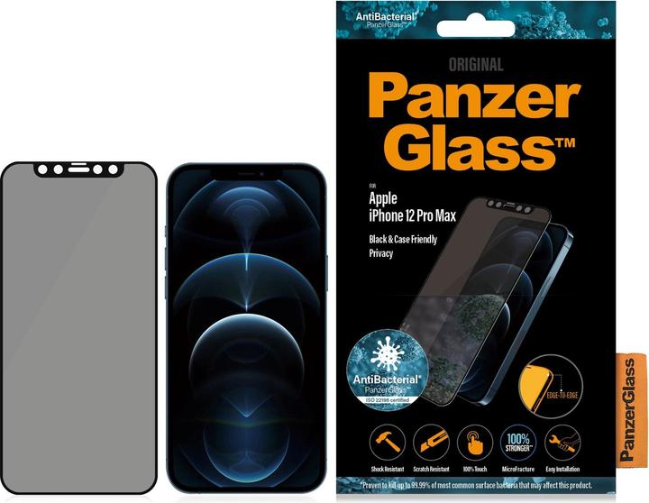 Actual product image PanzerGlass Case Friendly Privacy (1 Piece, Apple iPhone 12 Pro Max)