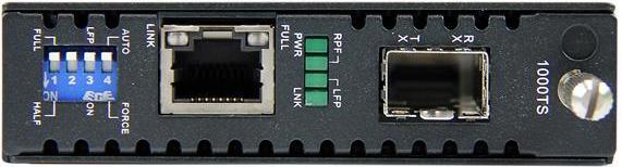 Actual product image StarTech Gigabit Ethernet Fiber Optic Media Converter with SFP - 1000 Mbps Multimode Gigabit Etherne...