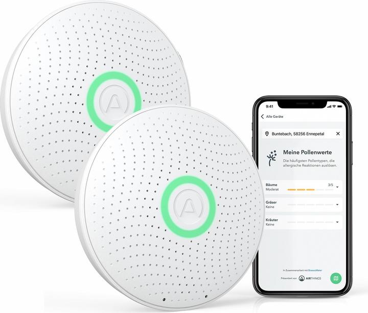 Produktbild Airthings Wave Plus Raumluft-Sensor 2er-Set