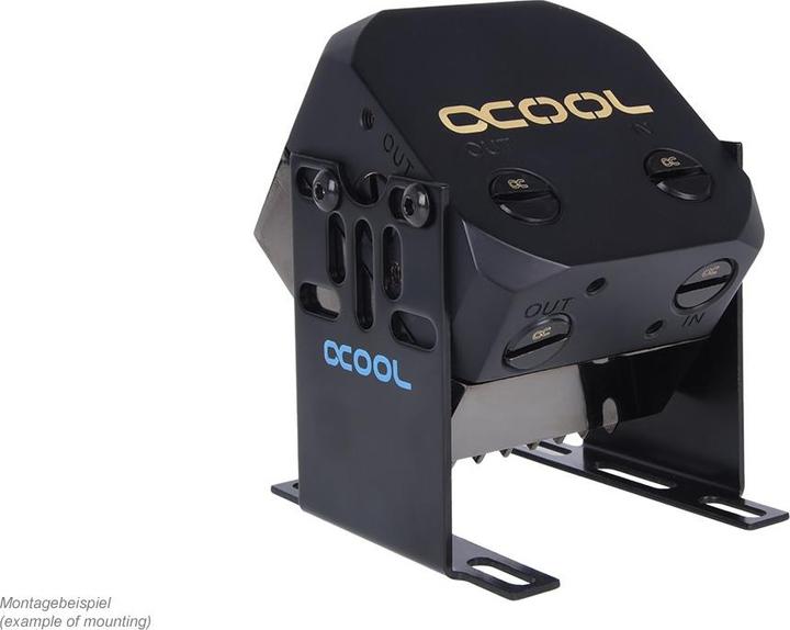Image du produit Alphacool Couverture de glace D5 Dual Messing Aufsatz - Deep Black