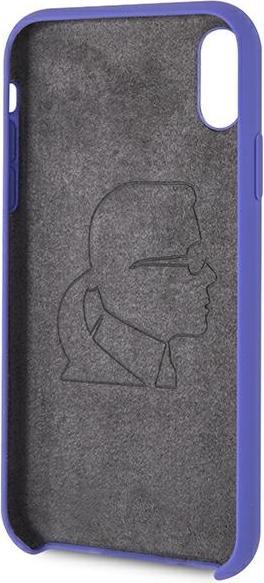Actual product image Karl Lagerfeld case for iPhone XR KLHCI61SLVOG hard case purple Silicone (Apple iPhone XR)
