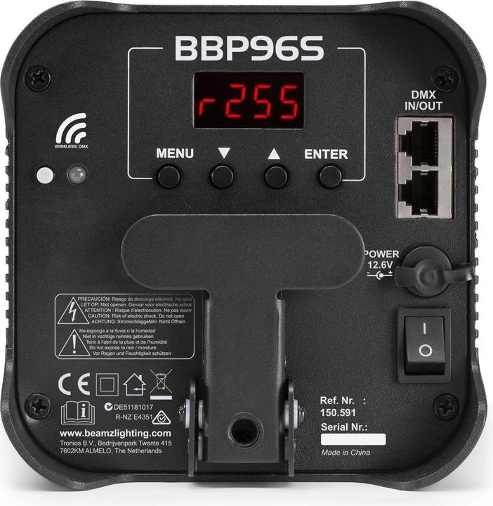 Produktbild BeamZ Bodenstrahler BBP96SB Uplight Par Schwarz (LED)