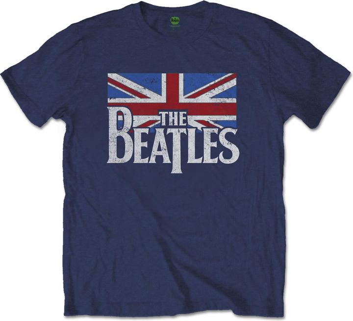 The Beatles Drop T Logo & Vintage Flag