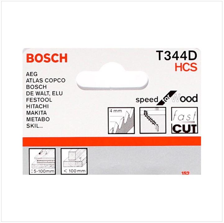 Actual product image Bosch Professional Zubehör Jigsaw blade T 344 D Speed for Wood, 3-pack