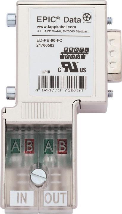 Immagine prodotto Lapp Connettore EPIC® Data PROFIBUS con connettore rapido EPIC® ED-PB-90-PG-LED-FC Contenuto: 1