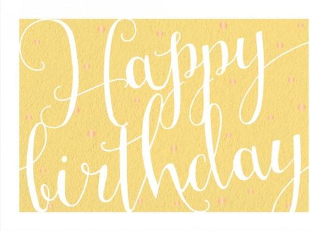 Produktbild Geburtstagskarte Happy Birthday Schriftzug