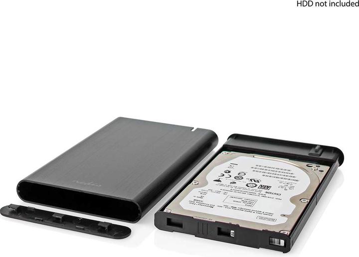 Immagine prodotto Nedis Custodia per disco rigido 2,5" | USB 3.2 Gen1 | USB Type-A / USB Type-C™ | Notebook / PC | Alluminio (2.5")