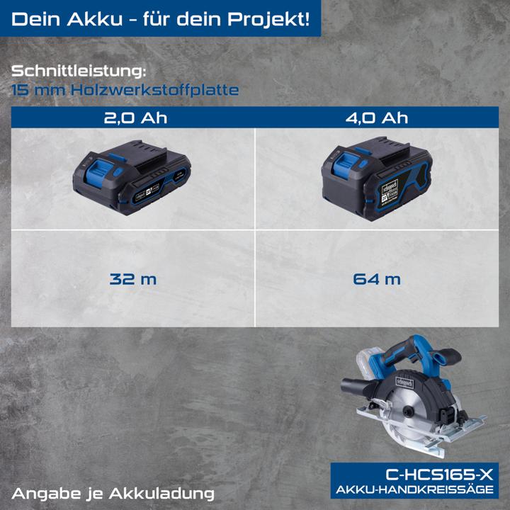 Produktbild Scheppach Akku-Handkreissäge C-HCS165-X (DIY)