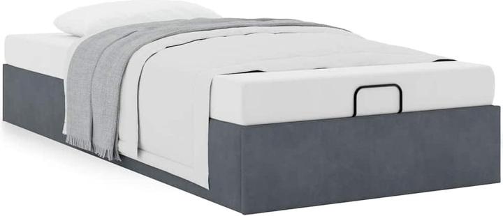 Actual product image VidaXL Ottoman bed without mattress dark grey 90x200 cm velvet (90 x 200 cm)