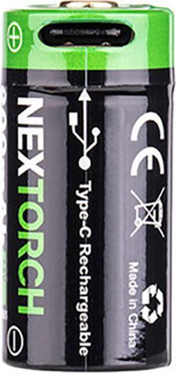 Actual product image Nextorch USB Li-Ion Akku DC20061 Typ 16340 (1 pcs., 800 mAh)
