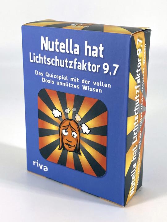 Actual product image Nutella has sun protection factor 9.7 - The quiz game with the full dose of useless knowledge (German)