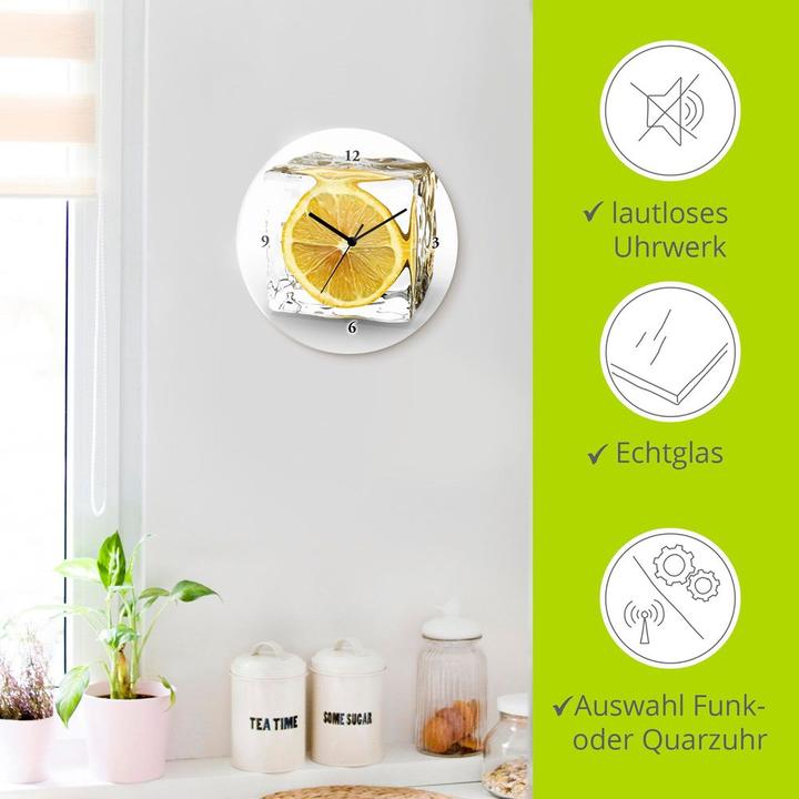 Image du produit Artland Montre à quartz Citron dans un glaçon (30 cm)