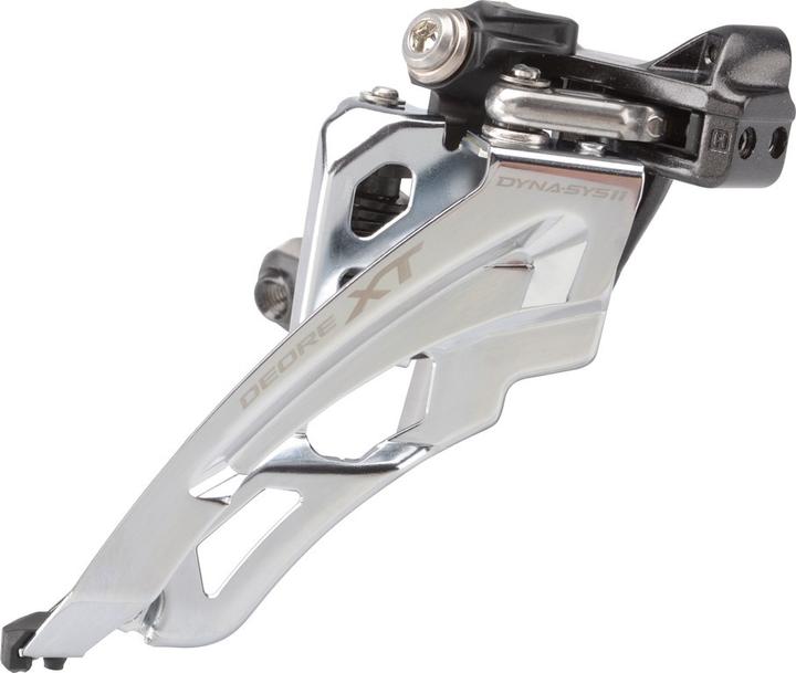 Actual product image Shimano Deore XT FD-M8000 front derailleur 3x11 clamp deep with adapter 318/286mm 66-69° 40 teeth