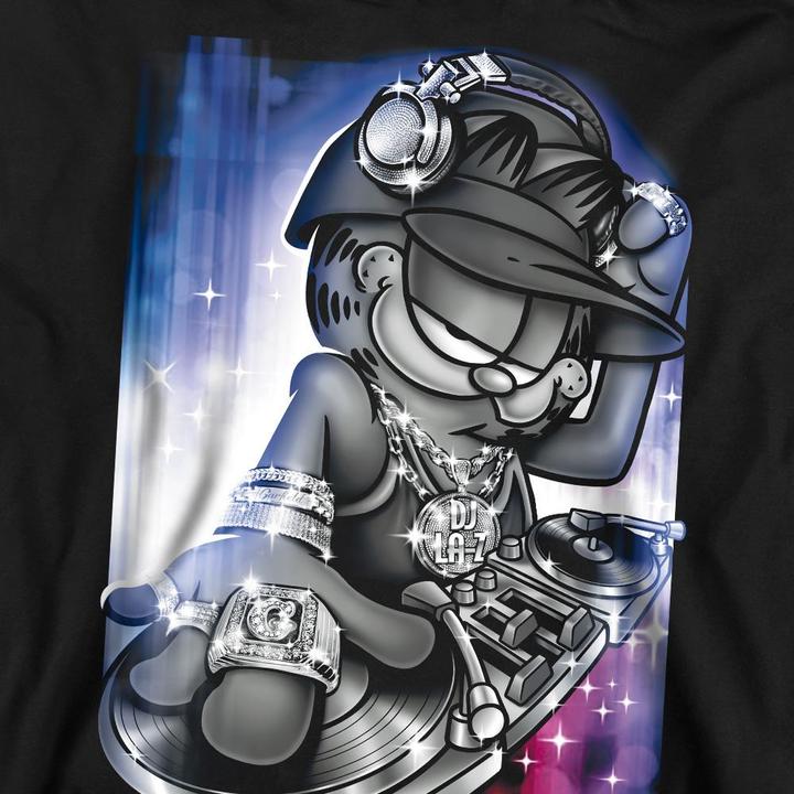Immagine prodotto Garfield DJ Lazy Felpa Adulto Unisex (L)