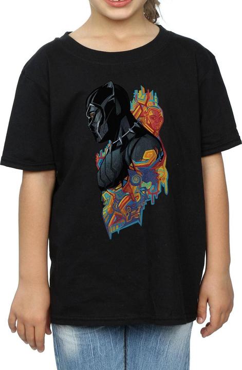 Immagine prodotto Maglietta in cotone profilato Black Panther per donna (152, 158)