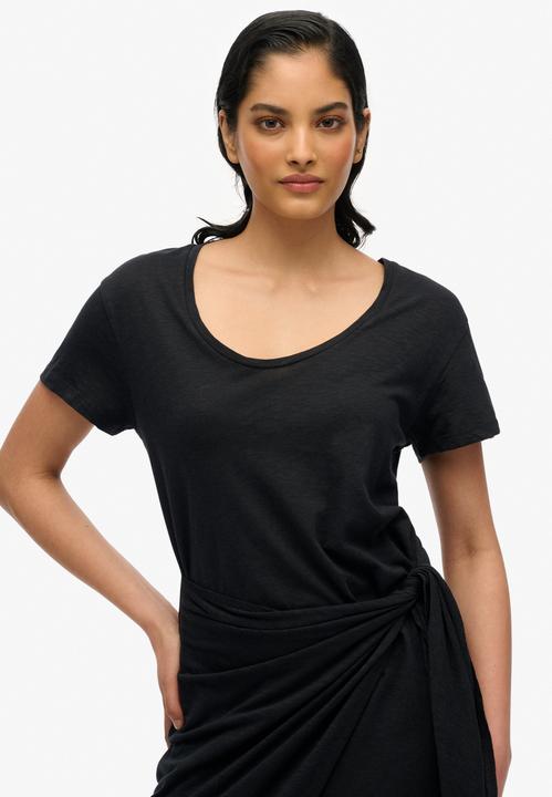 Produktbild Superdry SLUB MIDI WRAP DRESS Dames Jurk (14)