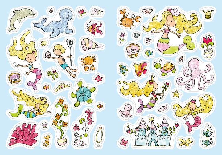Immagine prodotto Tessloff Libro da colorare con adesivi glitterati. Sirene
