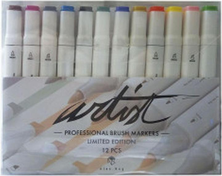 Produktbild Alex Bog Filzstifte Professional Bunt 12 Stücke Zweifachem Ende (Bunt, 12 x)