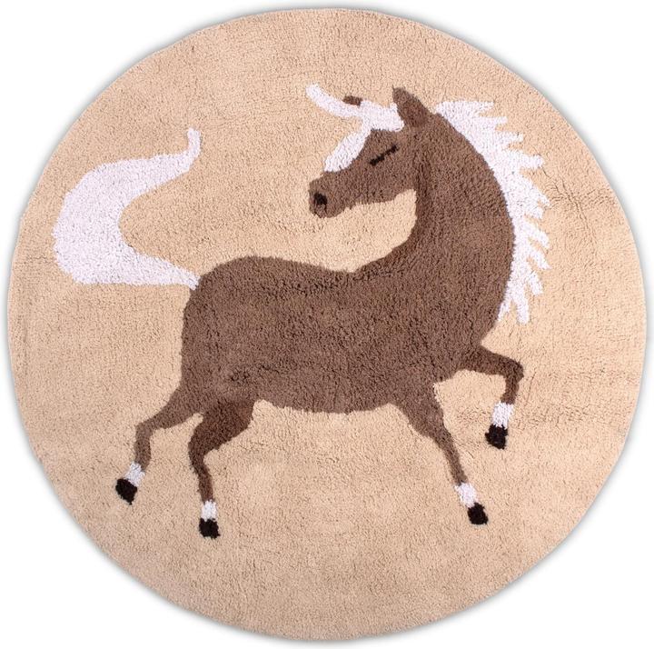 Actual product image Filibabba Tufted rug - Henry the horse (100 x 100 x 2 cm)