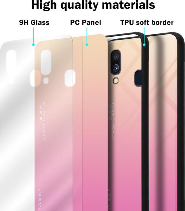 Produktbild Cadorabo TPU 2 Farben Glas Cover (Samsung Galaxy A40)