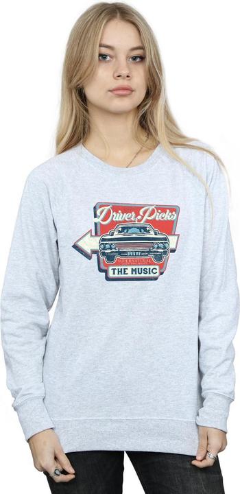 Actual product image Supernatural Womens/Ladies Driver Picks The Music Sweatshirt (S)