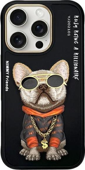 Produktbild Nimmy case iPhone 16 Pro Max 6.9" black Glasses Cool Dog (Apple iPhone 16 Pro Max)
