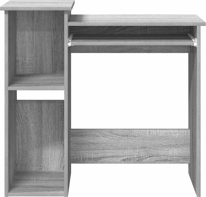 Produktbild VidaXL Schreibtisch mit Regal Grau Sonoma 84x40x78 cm Holzwerkstoff Bürotisch