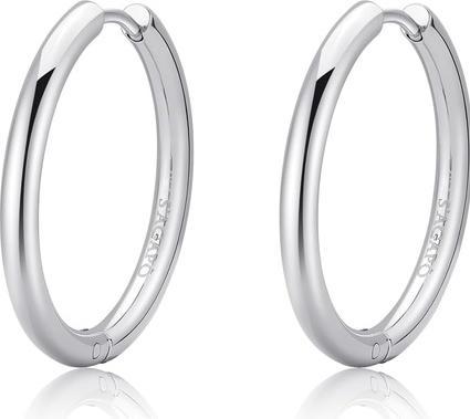 Sagapo S'AgapÃµ - Chunky SHK71 timeless steel hoop earrings (Edelstahl)