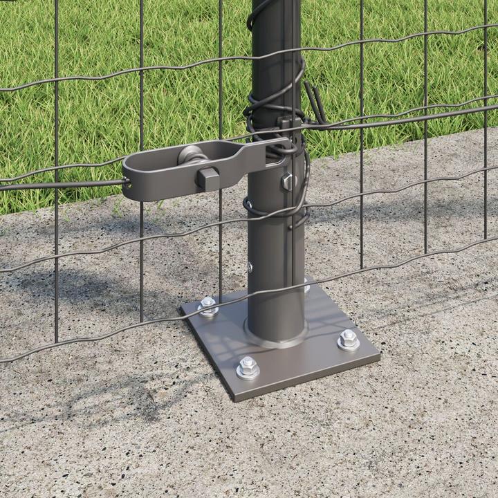 Produktbild VidaXL Zaunpfosten Set 26 Teile Grau Beton 3,2 x 3,2 x 78,5 cm