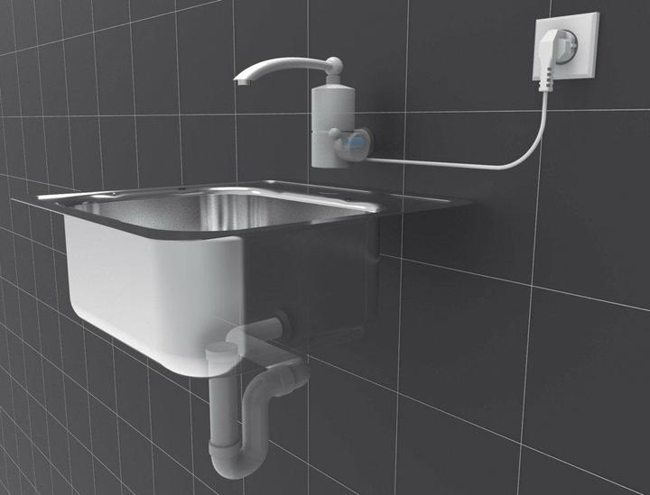 Produktbild Toya FALA Wasserhahn mit Durchlauferhitzer 3 KW 220 Volt zur Wandmontage 360° drehbar elektrische Armatur