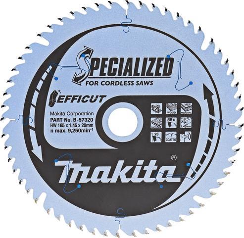 Immagine prodotto Makita B-10643 T.C.T. pjūklas 136X1.5X20mm 20° T16 SPECIALIZZATO akum. diskiniams pjūklams