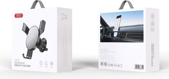 Produktbild xO Autohalterung 126 silber-schwarz für Luftauslass