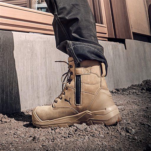 Produktbild Puma Sicherheitsstiefel CONQUEST STONE HIGH Grösse 42 stone S3 CI HI HRO SRC DIN EN ISO 20345 Nubukleder (S3, 42)