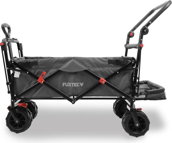 Fuxtec Strand-Bollerwagen FX-CTB800 mit UV-geschütztem Sonnendach,Schiebegriff & Innenraumverlängeru