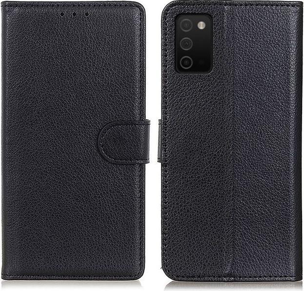 Actual product image MU Classic Litchi Leather Bookcover Series (Samsung Galaxy A03s)