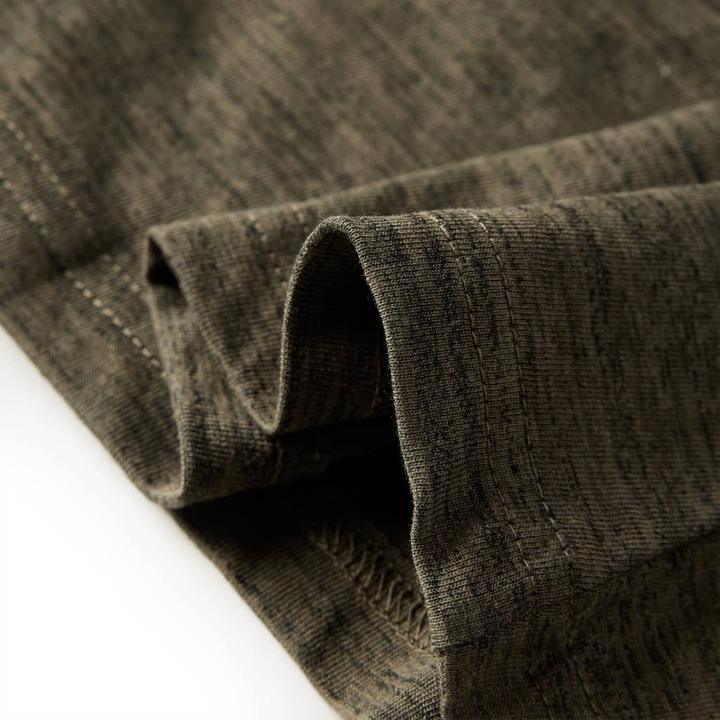 Actual product image VidaXL Children's long-sleeved shirt dark khaki melange 92,Material: 80 (92)